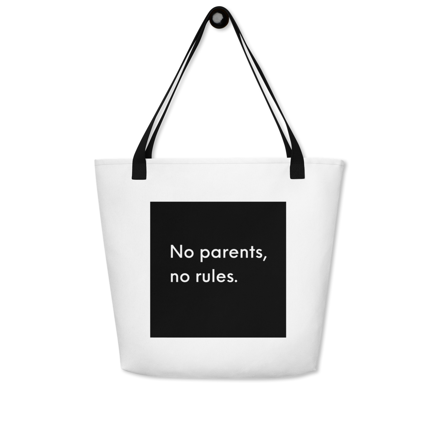 No Parents No Rules Large Tote