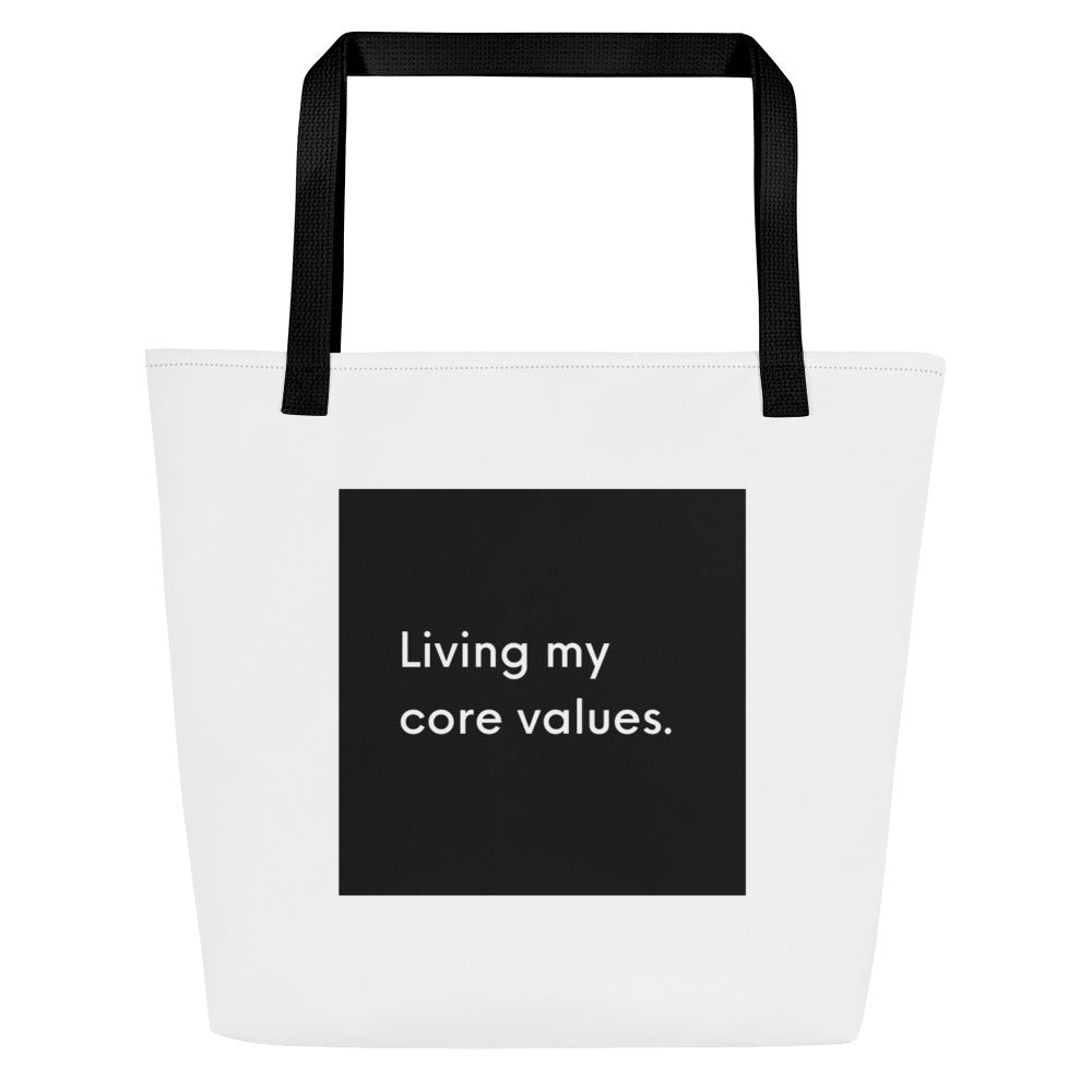 Living My Core Values Large Tote